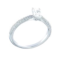 Anneau Gazzola Gioielli Femme Solitario in Or blanc Diamante 0.70 Ct AN-821M - AN-821M